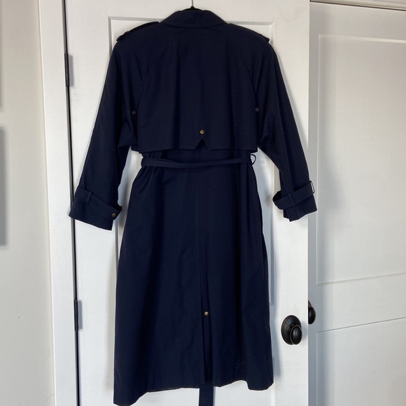 Vintage Navy Trench Coat Size 7/8 - Picture 10 of 10